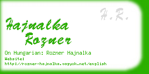 hajnalka rozner business card